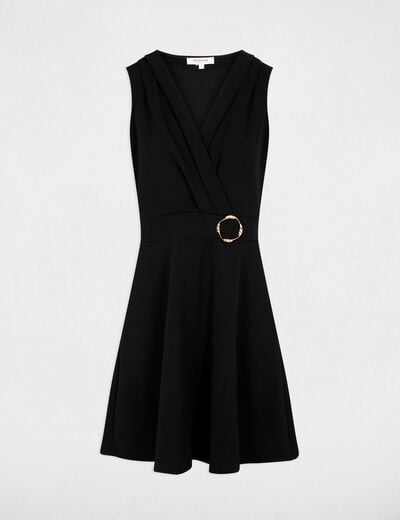 Robe courte cache coeur noir femme