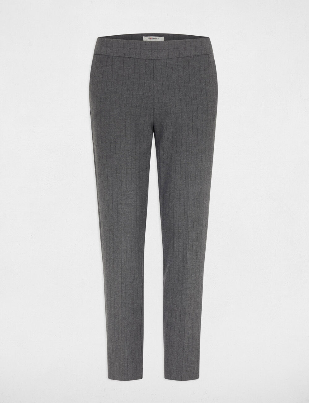 Slim-fit broek mediumgrijs vrouw
