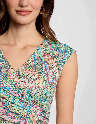 Mouwloze tanktop meerkleurig vrouw