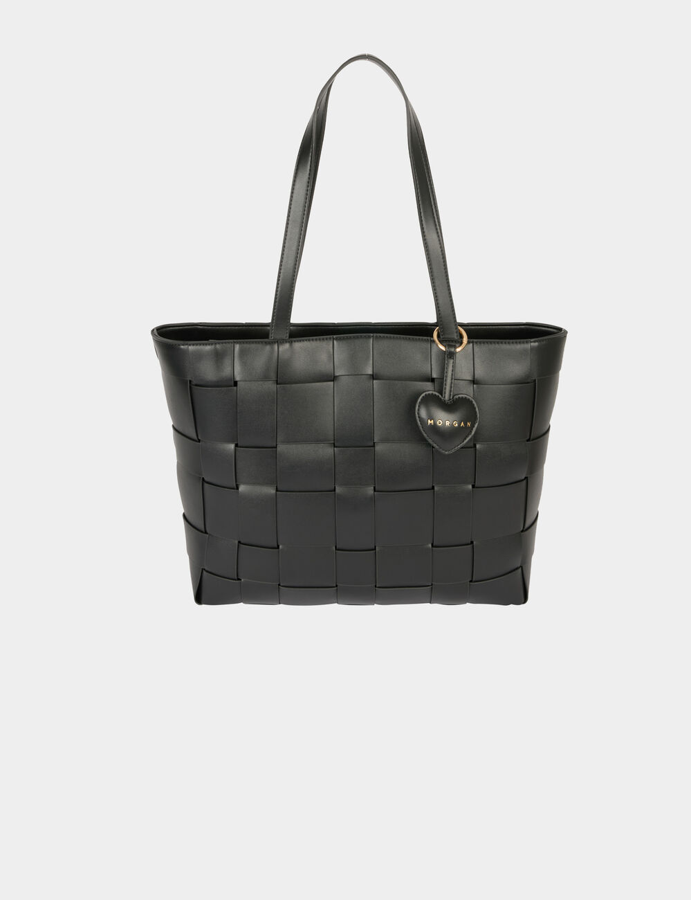 Gevlochten shopper zwart vrouw