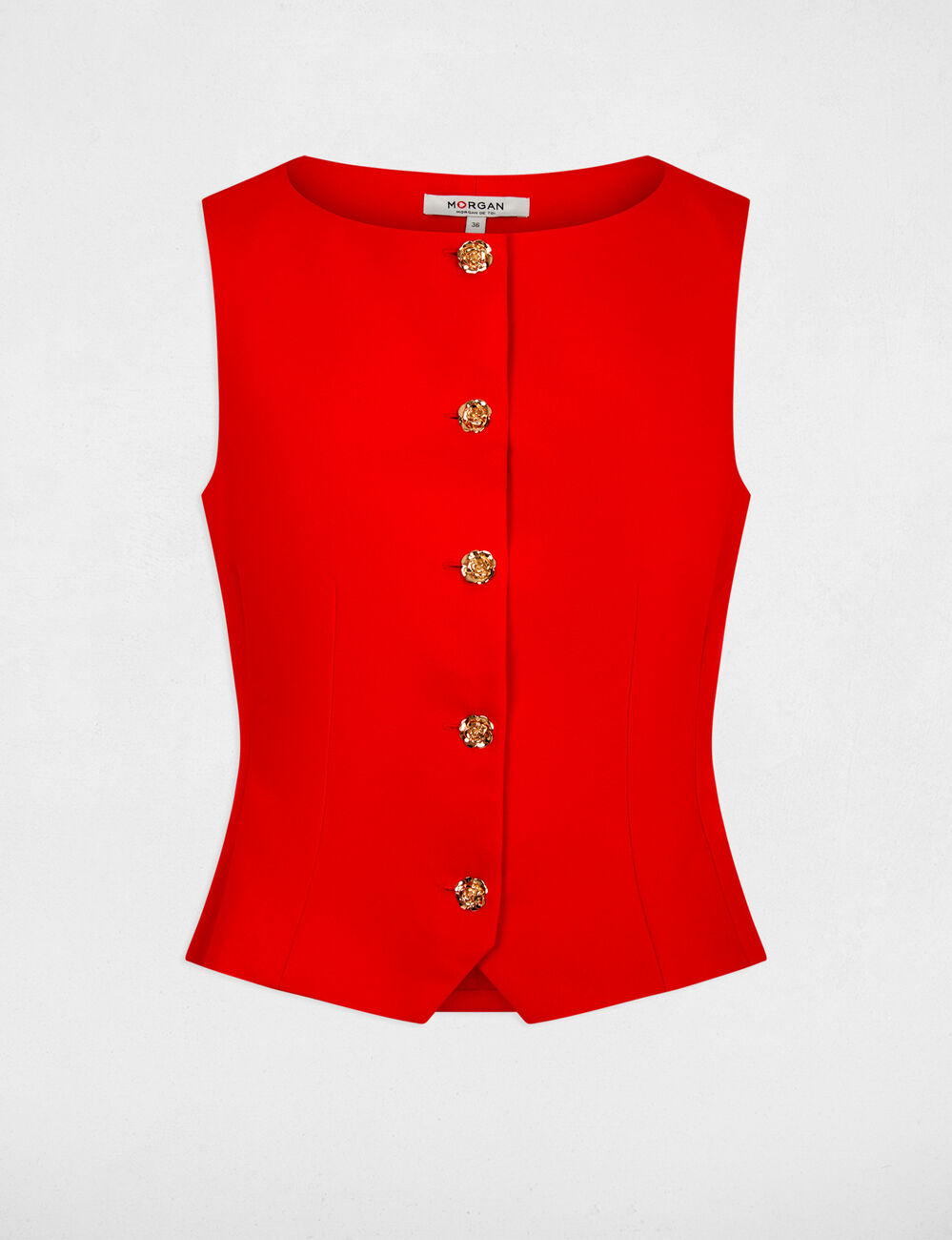 Gilet sans manches rouge vif femme