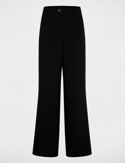 pantalon large taille haute noir femme Pantalon large taille haute noir femme