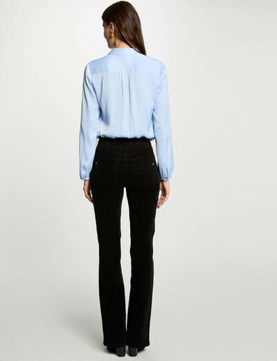 Broek van corduroy zwart vrouw