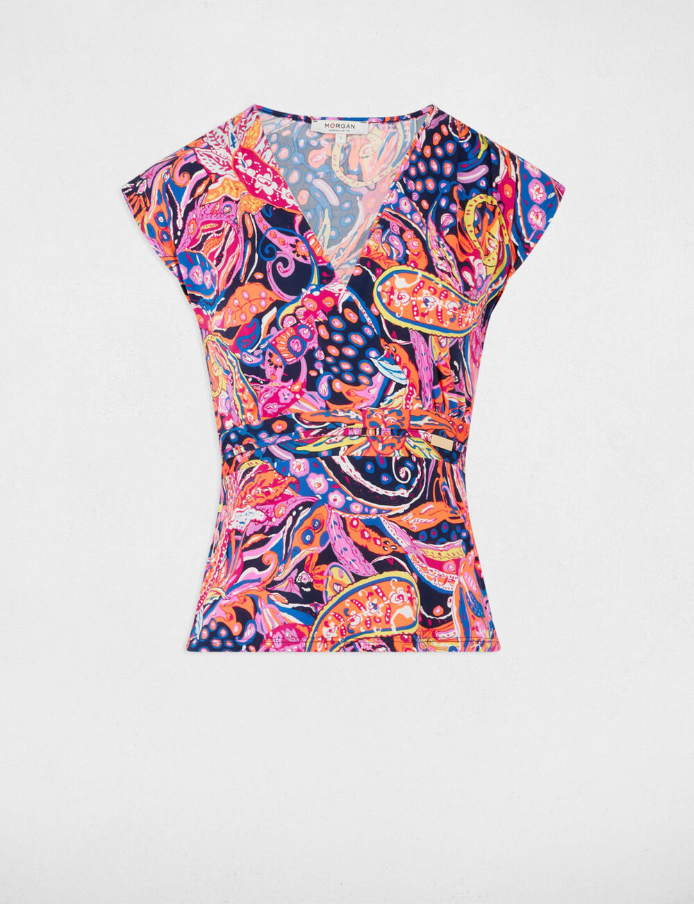 T-shirt met korte mouwen meerkleurig vrouw