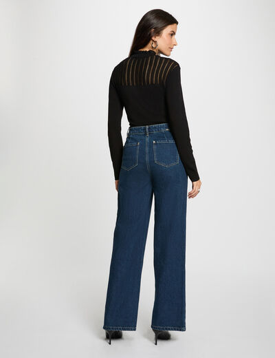 Pull col montant noir femme