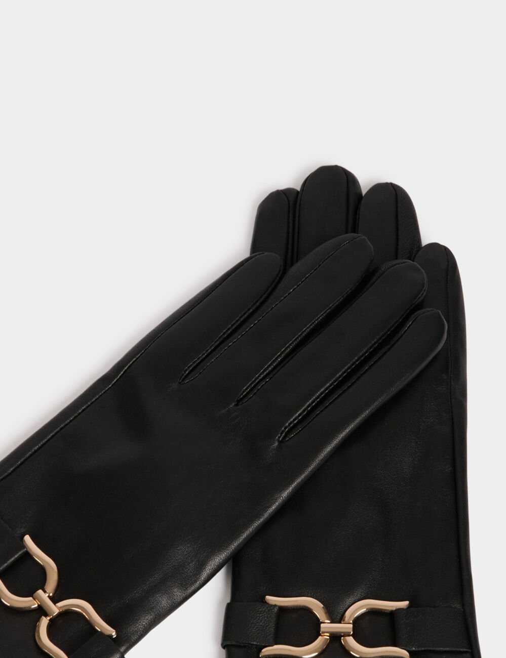 Gants avec boucle noir femme
