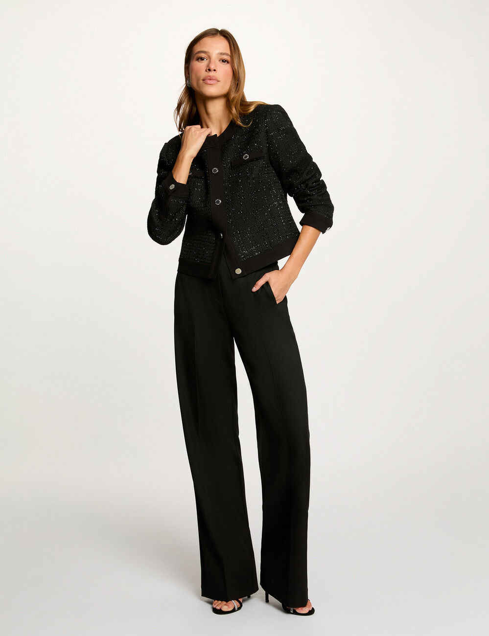 veste courte ajustee noir femme Veste courte ajustée noir femme