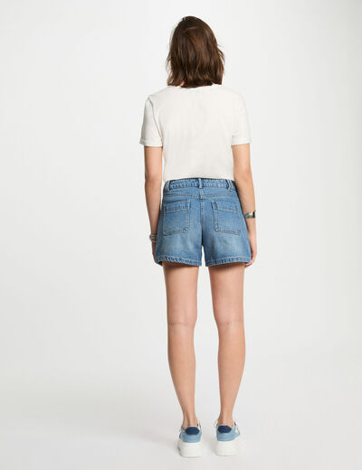 T-shirt à inscription blanc femme