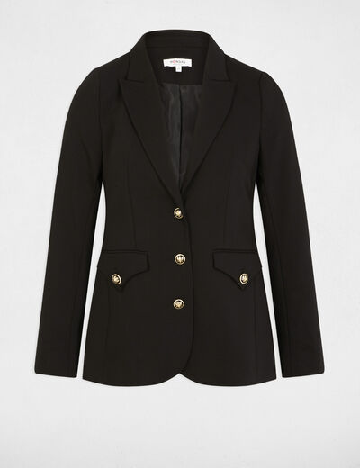 Veste ajustée sans manches noir femme