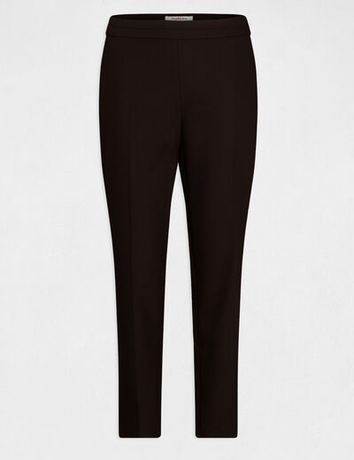 Pantalon cigarette 7/8ème noir femme