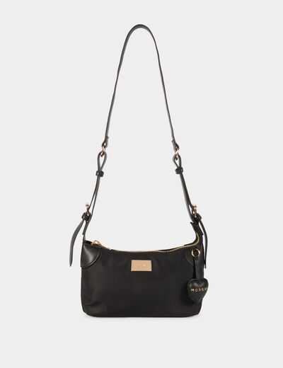 Sac nylon similicuir noir femme