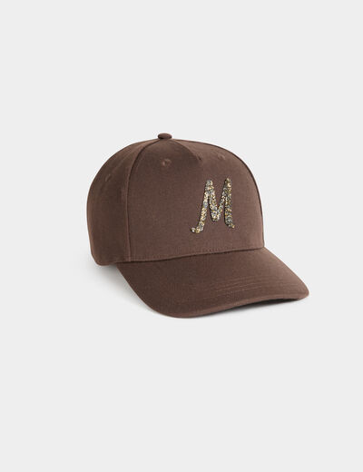 Pet met strass donker bruin vrouw