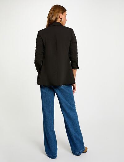Veste ajustée sans manches noir femme