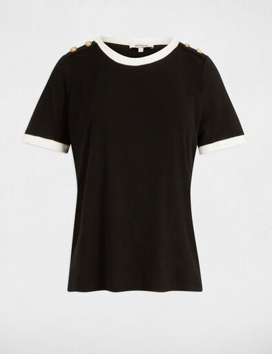 t shirt manches courtes noir femme T-shirt manches courtes noir femme