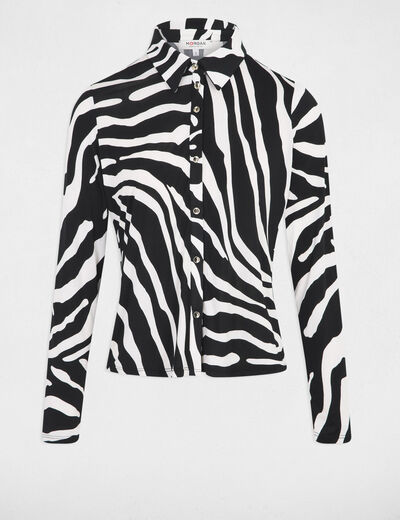T-shirt met lange mouwen zwart vrouw