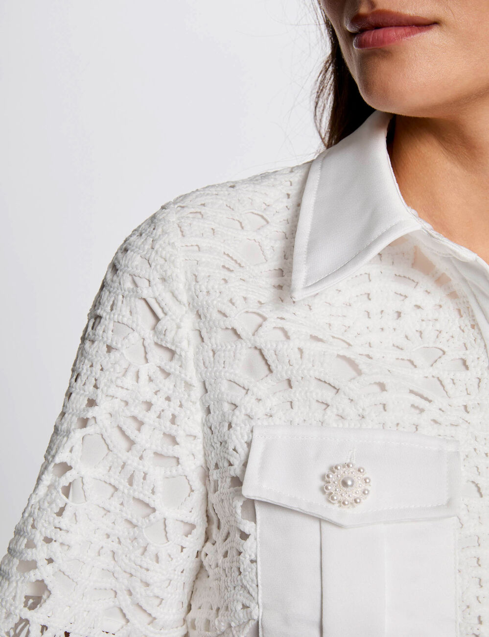 Chemise manches courtes blanc femme