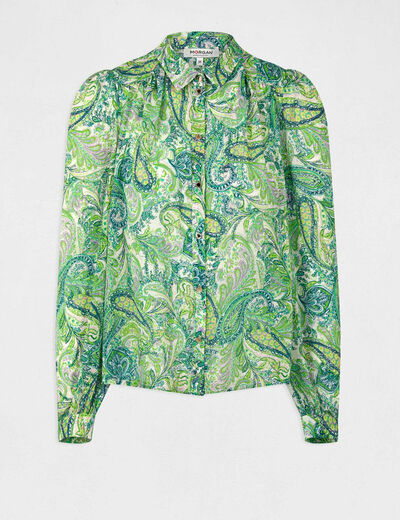 Bedrukt shirt met lange mouwen meerkleurig vrouw