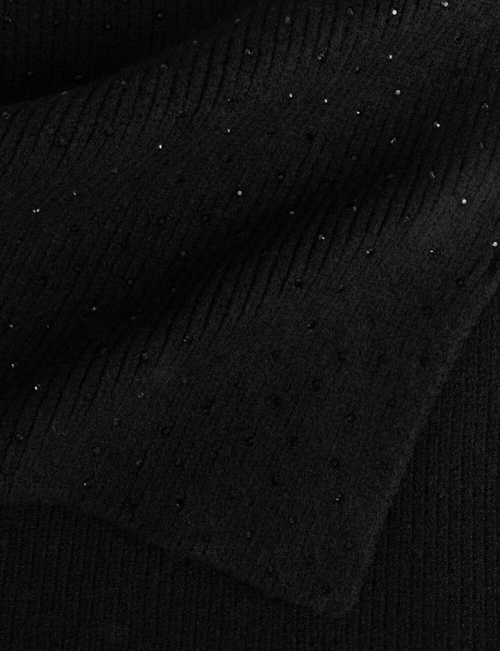 &Eacute;charpe avec strass noir femme