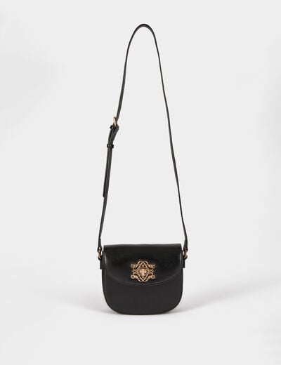 Schoudertas van imitatieleer zwart vrouw