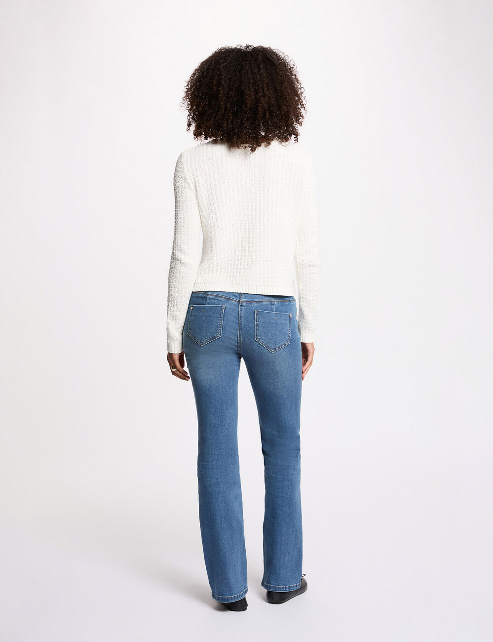 Gilet ajust&eacute; boutonn&eacute; blanc femme