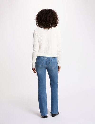 Gilet ajust&eacute; boutonn&eacute; blanc femme