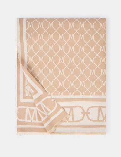 Écharpe monogrammée multicolore femme