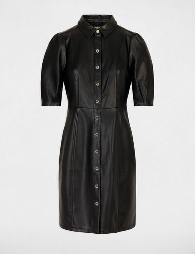 Robe Simili Cuir Noire Morgan - Taille 36 - Neuve Avec étiquettes - Longueur Genou