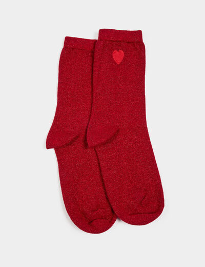 lot 3 chaussettes coeur multicolore femme meerkleurig vrouw