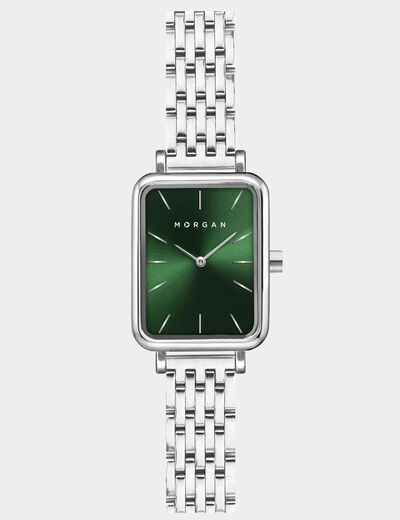 Montre classique couleur argent femme