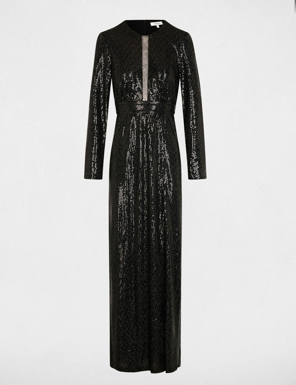 Robe longue manches longues noir femme