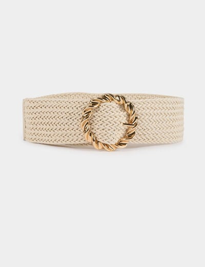 Ceinture tressée ivoire femme