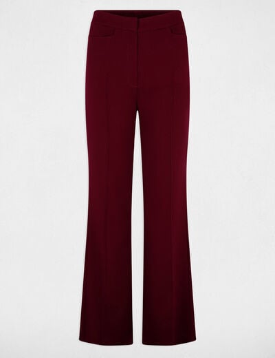 Pantalon bootcut bordeaux femme