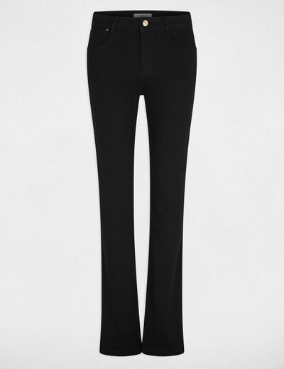 Jean droit taille haute denim noir femme
