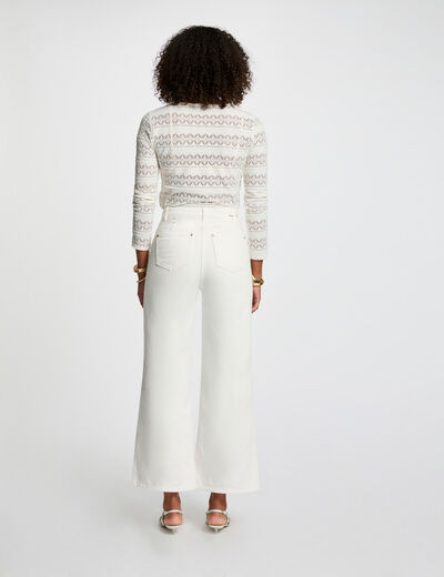 T-shirt manches longues blanc femme