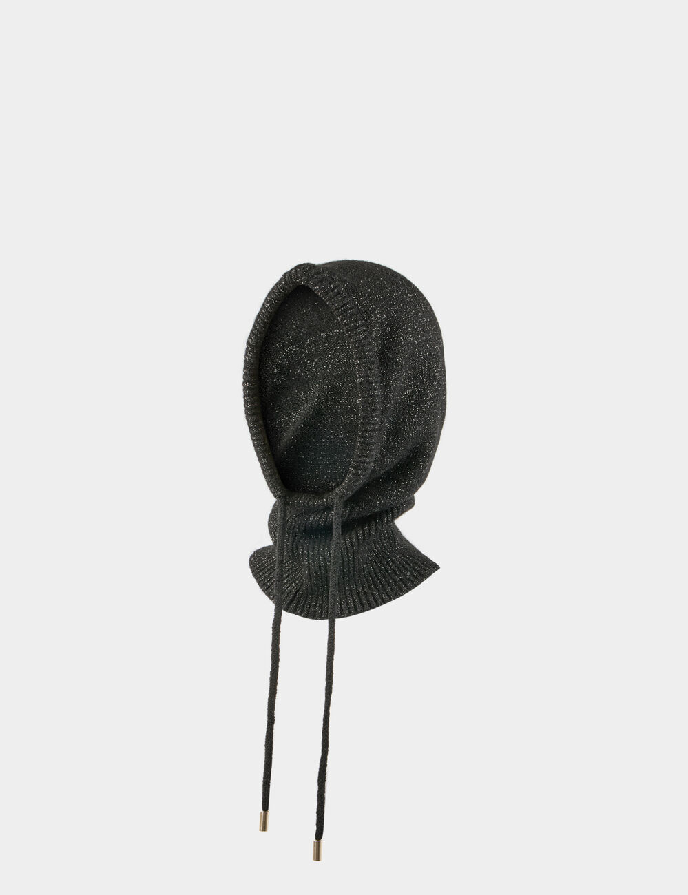 Cagoule fils métallisés noir femme