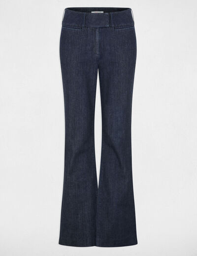 Jean bootcut ceinture bleu femme