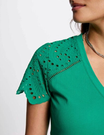 T-shirt met korte mouwen emerald groen vrouw