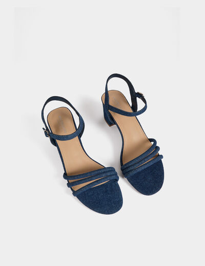 Jeans slippers ruw denim vrouw