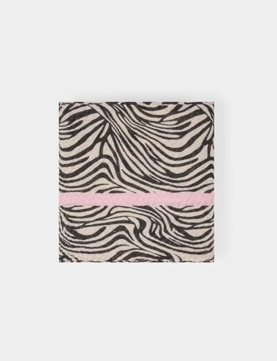 Foulard plissé métallisé multicolore femme