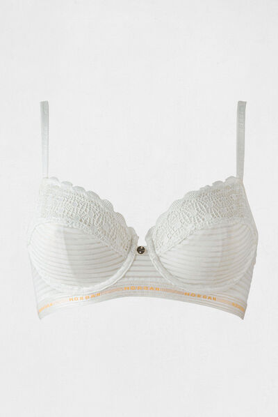Soutien-gorge armatures ivoire femme