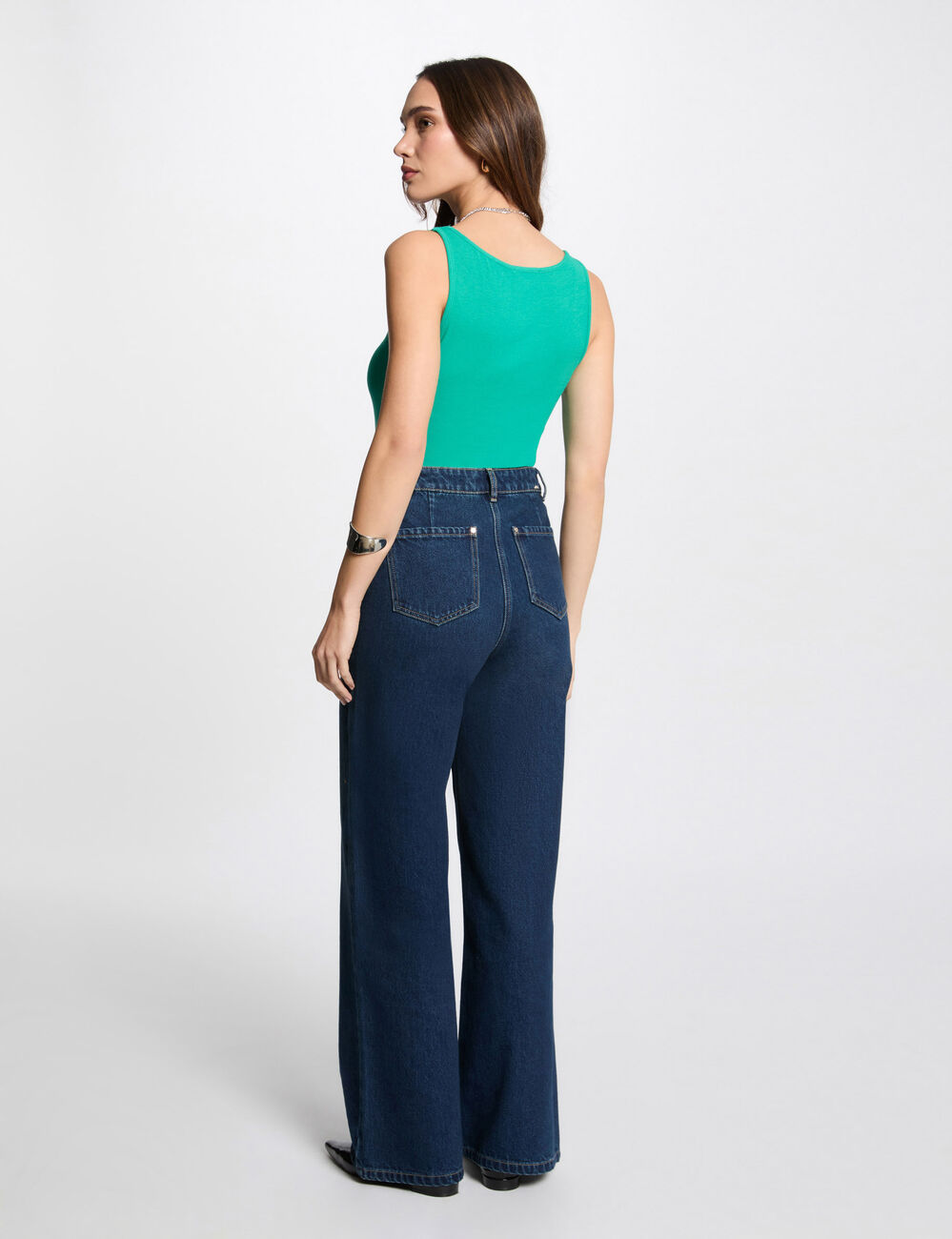 Mouwloos hemd emerald groen vrouw