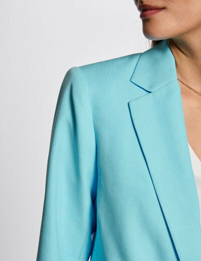 Blazer cintrée bleu ciel femme