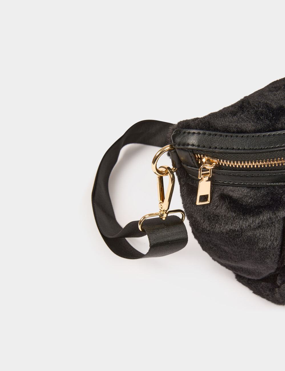 Heuptas van imitatiebont zwart vrouw