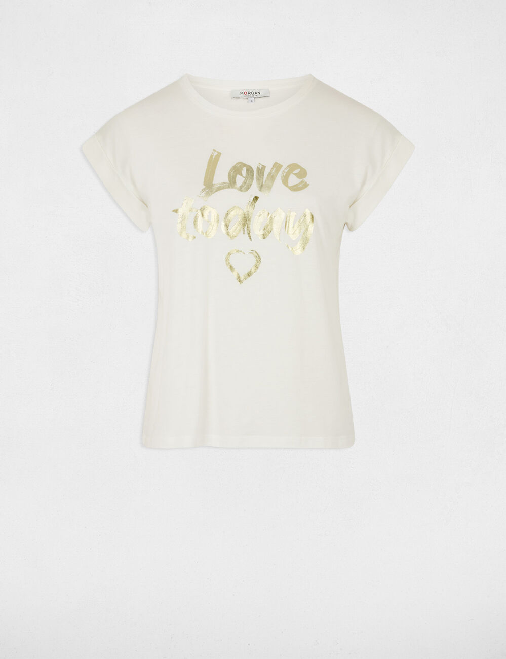 T-shirt à inscription blanc femme
