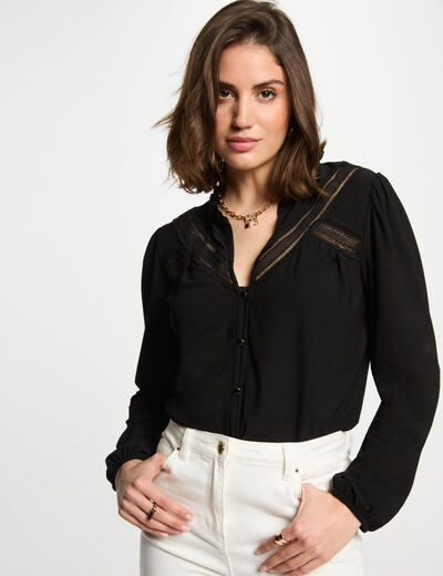 T-shirt manches longues noir femme
