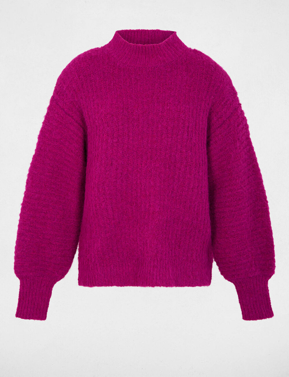 pull oversize col montant violet femme Pull oversize col montant violet femme