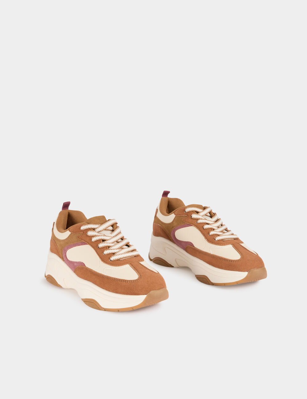 Sneakers su&eacute;dine multicolore femme