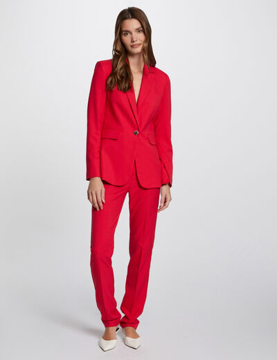 Blazer boutonné rouge moyen femme