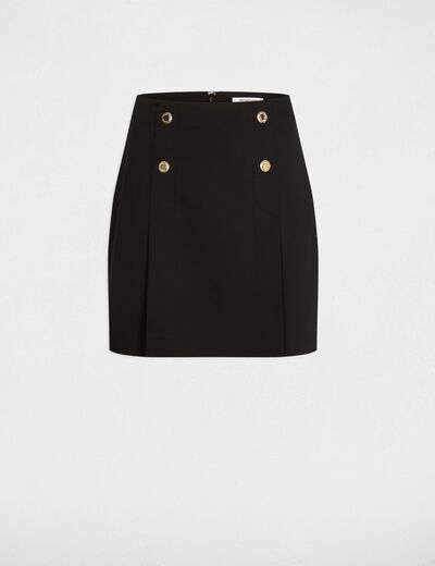 Jupe courte ajustée noir femme