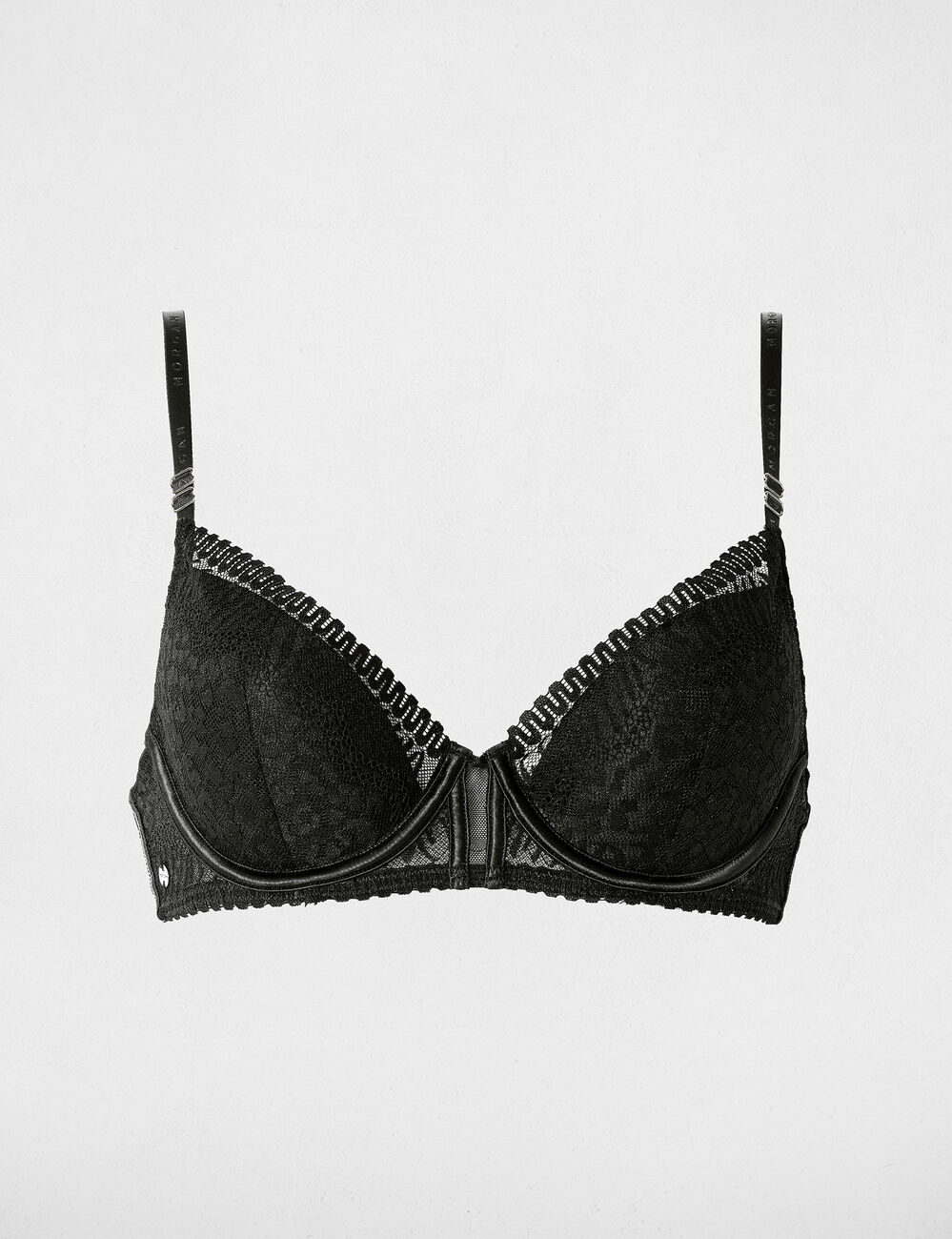Soutien-gorge dentelle bretelles fines noir femme
